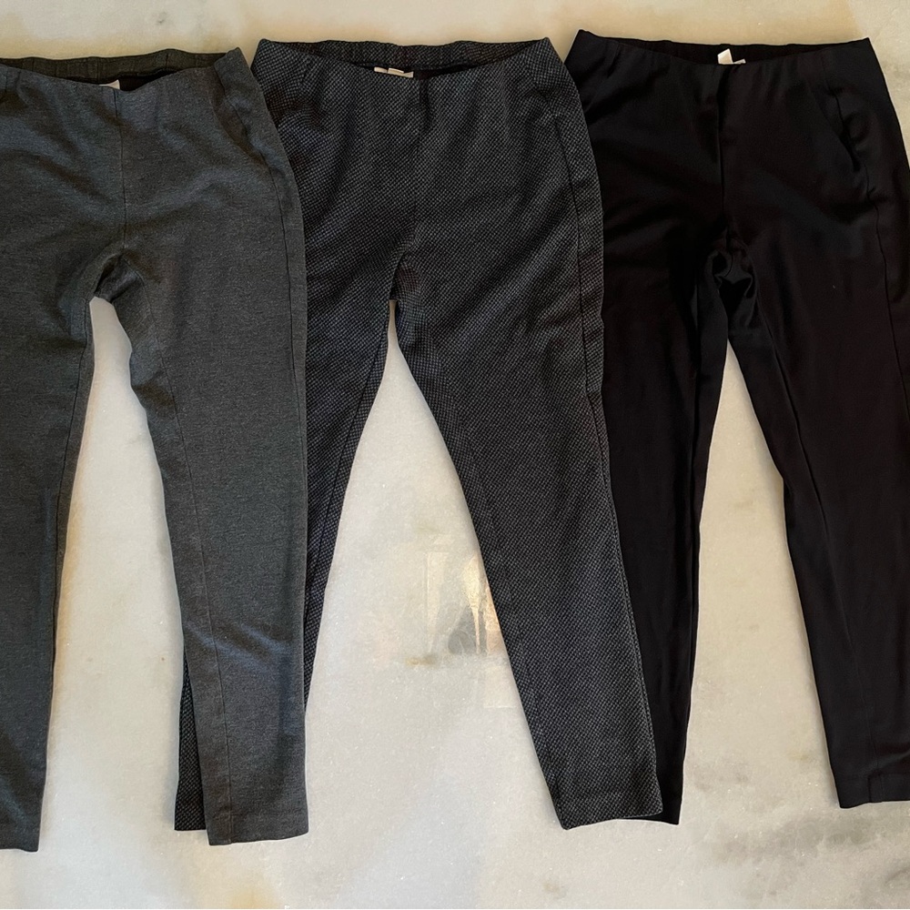 JJill Ponte Leggings Bundle – XS & S – Gray, Black, Twead